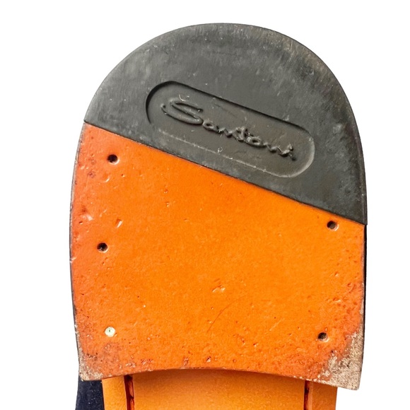 Santoni Suede and Leather Double Monkstrap Oxfords | 38.5 (8.5) - Picture 10 of 15